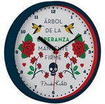 Relógio de Parede Branco 22,5cm Frida Kahlo Urban