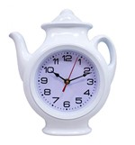 Relógio de Parede Branco Bule 29x24.5cm Oficial - Minas de Presentes