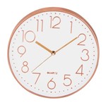 Ficha técnica e caractérísticas do produto Relógio de Parede Branco e Cobre Caroline 9404 Mart