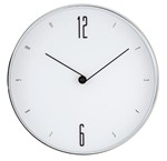 Ficha técnica e caractérísticas do produto Relógio de Parede Branco e Prata 30cm - Mart