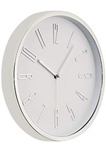 Ficha técnica e caractérísticas do produto Relógio de Parede Branco e Prata Mart Branca