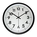 Ficha técnica e caractérísticas do produto Relógio de Parede Branco e Preto 30cm Thick Urban