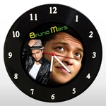 Ficha técnica e caractérísticas do produto Relógio de Parede - Bruno Mars - em Disco de Vinil - Mr. Rock – Funk