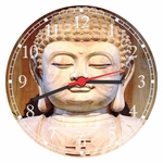 Ficha técnica e caractérísticas do produto Relógio De Parede Budismo Buda Buddha Meditação Prosperidade Decoração