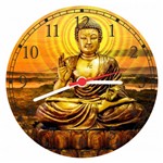 Ficha técnica e caractérísticas do produto Relógio de Parede Budismo Buda Meditação Chácras Religiosidade - Vital Quadros