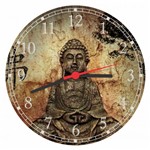 Ficha técnica e caractérísticas do produto Relógio de Parede Budismo Buda Meditação Chácras - Vital Quadros