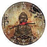 Ficha técnica e caractérísticas do produto Relógio de Parede Budismo Buda Meditação Decorar
