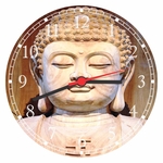 Ficha técnica e caractérísticas do produto Relógio De Parede Budismo Buda Meditação Interior