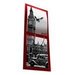 Relógio de Parede Decorativo com 5 Ganchos Coca-cola Londres - 60 X 30 Cm