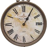 Ficha técnica e caractérísticas do produto Relógio de Parede C/ Pêndulo 1889 Oldway - em Metal - 58x36 Cm