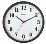 Ficha técnica e caractérísticas do produto Relógio de Parede C/ Tic-tac Lançamento Herweg C/26cm Diâmetro - Ref - 6126 - Preto