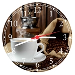 Ficha técnica e caractérísticas do produto Relógio De Parede Café Cafeterias Padarias Gourmet