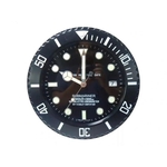 Ficha técnica e caractérísticas do produto Relógio De Parede Calendário Aço Inox Submariner Preto