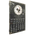 Ficha técnica e caractérísticas do produto Relógio de Parede Calendário Galo - Oldway - em Metal - 25x38 Cm