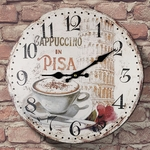 Ficha técnica e caractérísticas do produto Relógio de Parede Cappuccino in Pisa