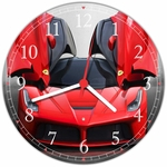 Ficha técnica e caractérísticas do produto Relógio De Parede Carro Ferrari Vermelha Portas Abertas