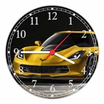 Ficha técnica e caractérísticas do produto Relógio de Parede Carros Corvette Decoração Quartz - Vital Quadros