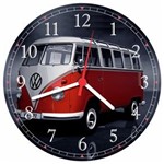 Ficha técnica e caractérísticas do produto Relógio de Parede Carros Vintage Kombi Retrô