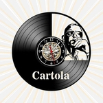 Ficha técnica e caractérísticas do produto Relógio de Parede Cartola MPB Vinil LP Decoração Retrô Vintage