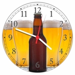 Ficha técnica e caractérísticas do produto Relógio de Parede Cerveja Bar Restaurante Cozinha Decorações