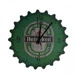 Ficha técnica e caractérísticas do produto Relógio de Parede Cerveja Heineken