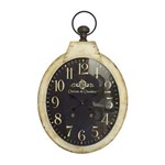 Ficha técnica e caractérísticas do produto Relógio de Parede Chateau com Fundo Escuro Oval
