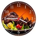 Ficha técnica e caractérísticas do produto Relógio De Parede Churrascarias Carne Assada Restaurantes