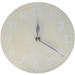 Ficha técnica e caractérísticas do produto Relógio de Parede 22cm MDF Cazza Geométrica Bege