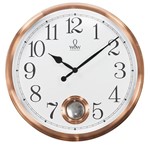 Relógio de Parede Cobre com Pêndulo 44cm - Depósito Dacasanova