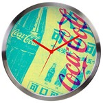 Ficha técnica e caractérísticas do produto Relógio de Parede Coca-Cola Metal Contemporary Green/Azul