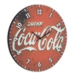 Ficha técnica e caractérísticas do produto Relógio de Parede Coca-Cola Vermelho - Bw Quadros