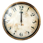 Ficha técnica e caractérísticas do produto Relógio de Parede com Borda Metalizada e Detalhes Pretos 29,5cm Fwb Cobre