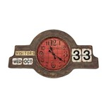 Ficha técnica e caractérísticas do produto Relógio de Parede com Calendário em Metal - 109x60 Cm