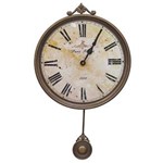 Ficha técnica e caractérísticas do produto Relógio de Parede com Pêndulo 1889 Oldway - em Metal - 58x36 Cm