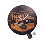 Relógio de Parede com Pendulo Harley Oil - Mais Az Desing