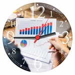 Ficha técnica e caractérísticas do produto Relógio De Parede Contabilidade Economia Escritórios Sala Decorações