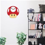 Ficha técnica e caractérísticas do produto Relógio de Parede Criativo Cogumelo Vermelho Super Mario - Beek