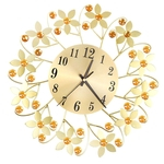Ficha técnica e caractérísticas do produto Relógio De Parede Criativo Silencioso Montado Na Parede Relógio De Parede Decorativo Dourado