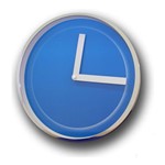Relógio de Parede Cromado Azul 33cm - Depósito Dacasanova