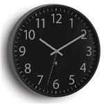 Ficha técnica e caractérísticas do produto Relógio de Parede de Alumínio Perftime Umbra Preto 32 Cm - 20189