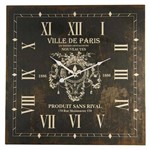 Relógio de Parede de Ferro Paris 60cmx60cmx60cm