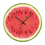 Ficha técnica e caractérísticas do produto Relógio de parede de frutas acrílicas para LiivnG Room Decor Watermelon