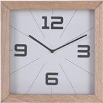 Ficha técnica e caractérísticas do produto Relógio de Parede de Madeira Branco 29X29CM - Utilplast