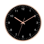 Ficha técnica e caractérísticas do produto Relógio de Parede de Plástico Cobre e Preto 30 cm x 4 cm