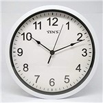 Ficha técnica e caractérísticas do produto Relógio de Parede de Plástico Redondo Sweep 30cm Yin's