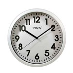 Ficha técnica e caractérísticas do produto Relógio de Parede Decoração Branco Cozinha Sala Escritório