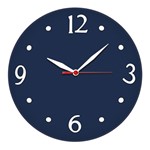 Ficha técnica e caractérísticas do produto Relógio de Parede Decoração Redondo Azul não Faz Barulho - Plashome
