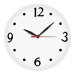 Ficha técnica e caractérísticas do produto Relógio de Parede Decoração Redondo Branco não Faz Barulho - Plashome