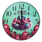 Ficha técnica e caractérísticas do produto Relógio de Parede Decorativo 34 Cm Retrô Vintage Cupcake