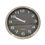 Relógio de Parede Decorativo 40X40cm Aluminio Natural - Inigual